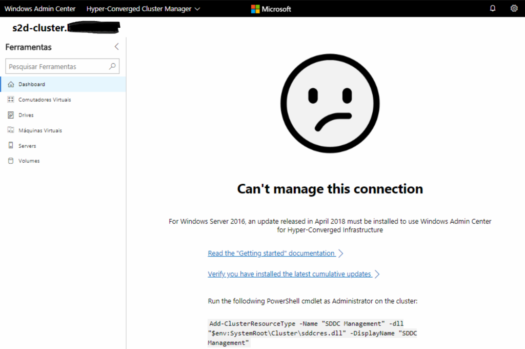 Gerenciar HyperConverged Cluster (Storage Spaces Direct) no Windows